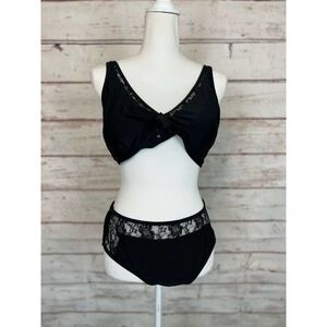 Bikini set black with lace size 12